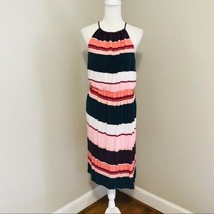 LOFT Striped Midi Dress